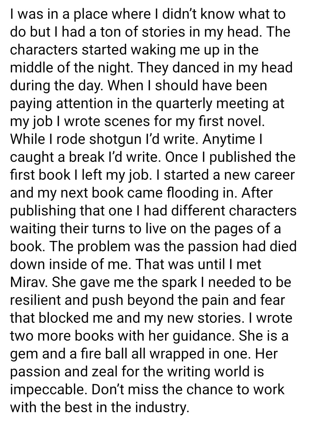 WhatsApp Testimonial